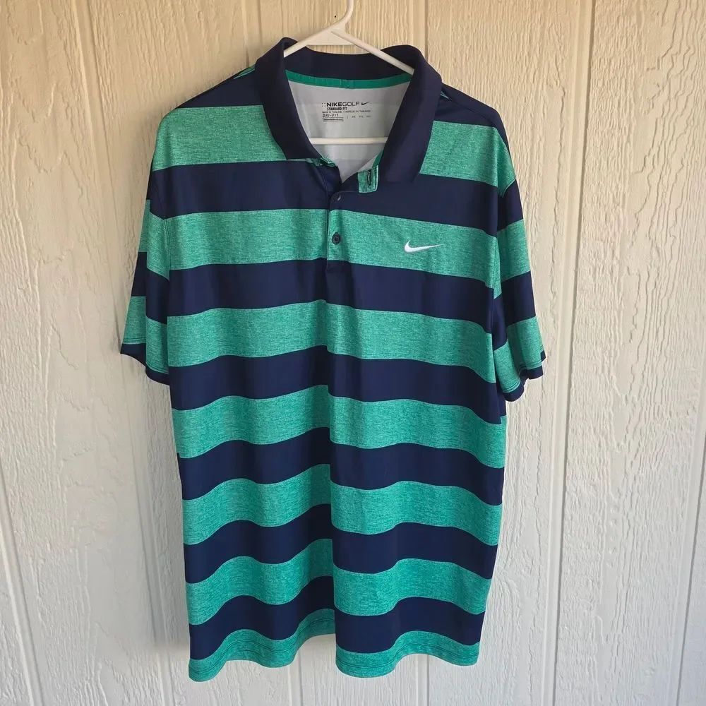 Nike Golf Men's Striped Polo, Size XXL